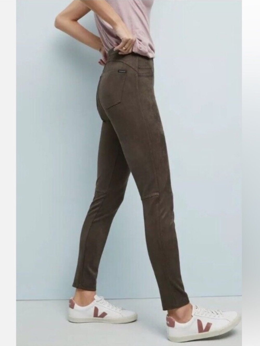 Sanctuary x Anthropologie Mona Faux-Suede Skinny Pants
